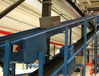 Over head incline conveyor