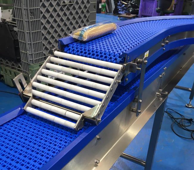 Dual Lane Conveyor for 2 into 1 Lane product handling