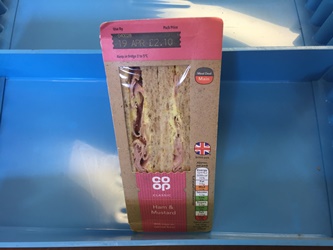 conveyor handling packed sandwiches